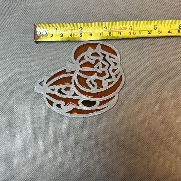 Lot 4 Suncatchers Vintage Halloween/Christmas Metal Stained Glass Retro - Picture 5 of 10